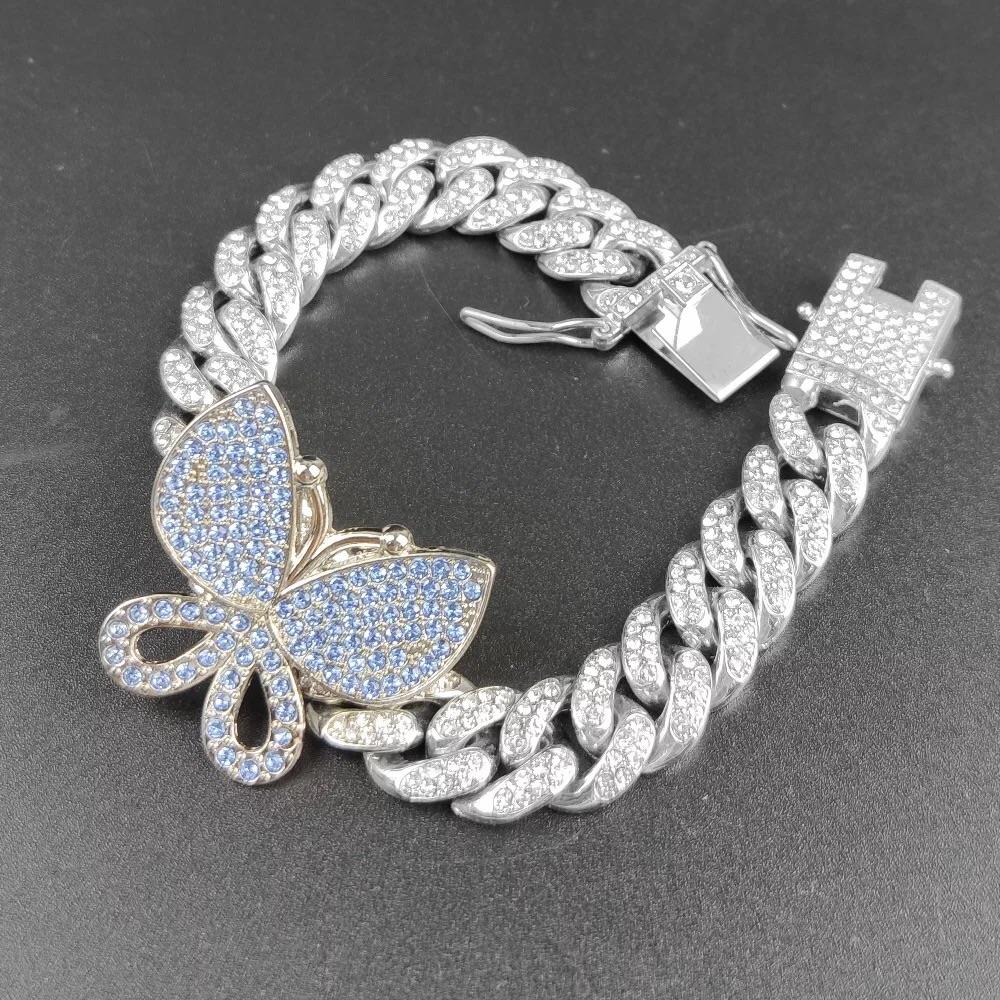 Butterfly cuban outlet link bracelet