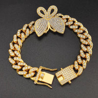 18k Gold Plated Butterfly Cuban Bracelet - Bonafide Glam