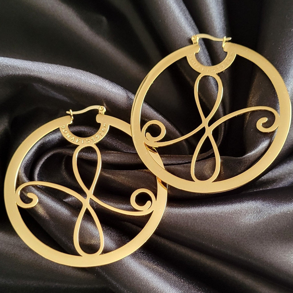 BFGlam Luxe Logo Hoops - Bonafide Glam