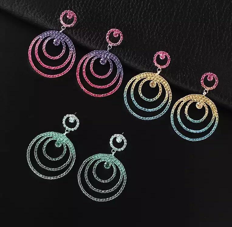 Gradient Circles Earrings - Bonafide Glam