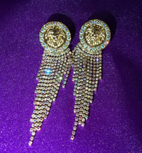 Lion Head Tassel Earrings - Bonafide Glam