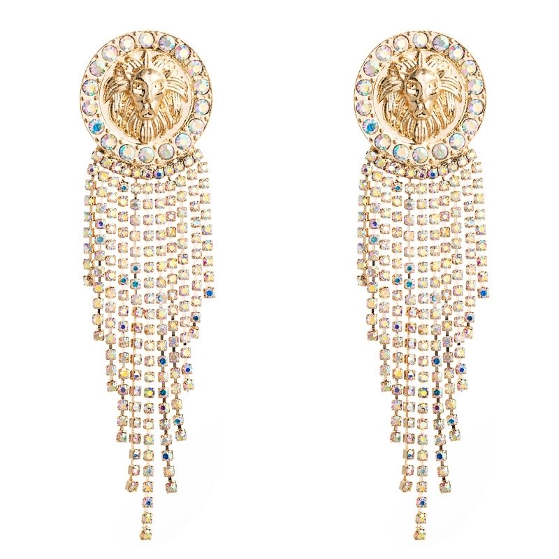 Lion Head Tassel Earrings - Bonafide Glam